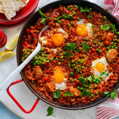 Baked Paella-Style Rice with Eggs